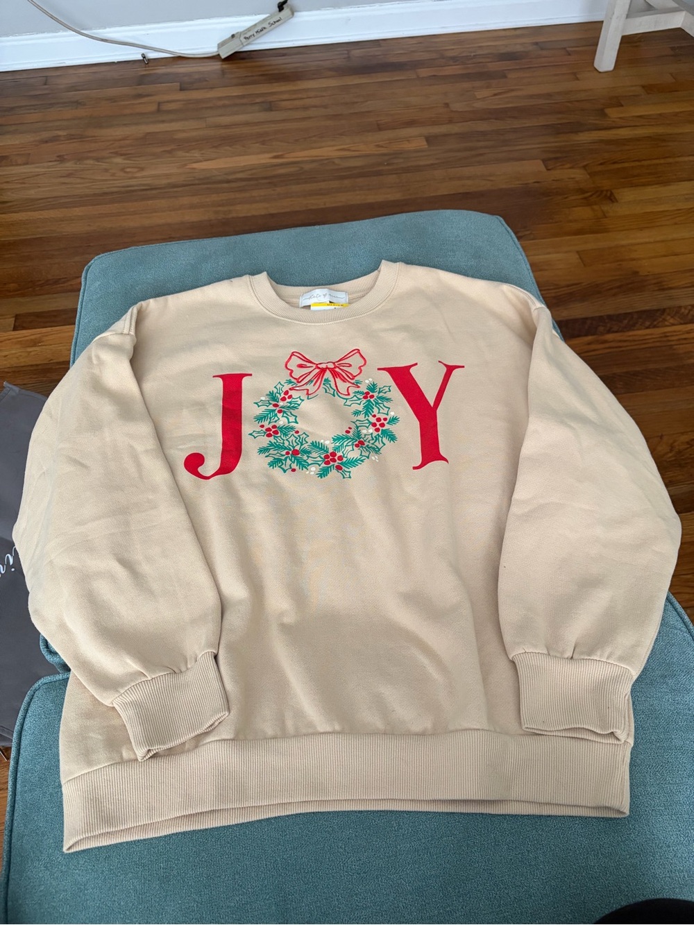 State of Mine JOY Christmas Sweatshirt Medium NWT Holiday Crewneck